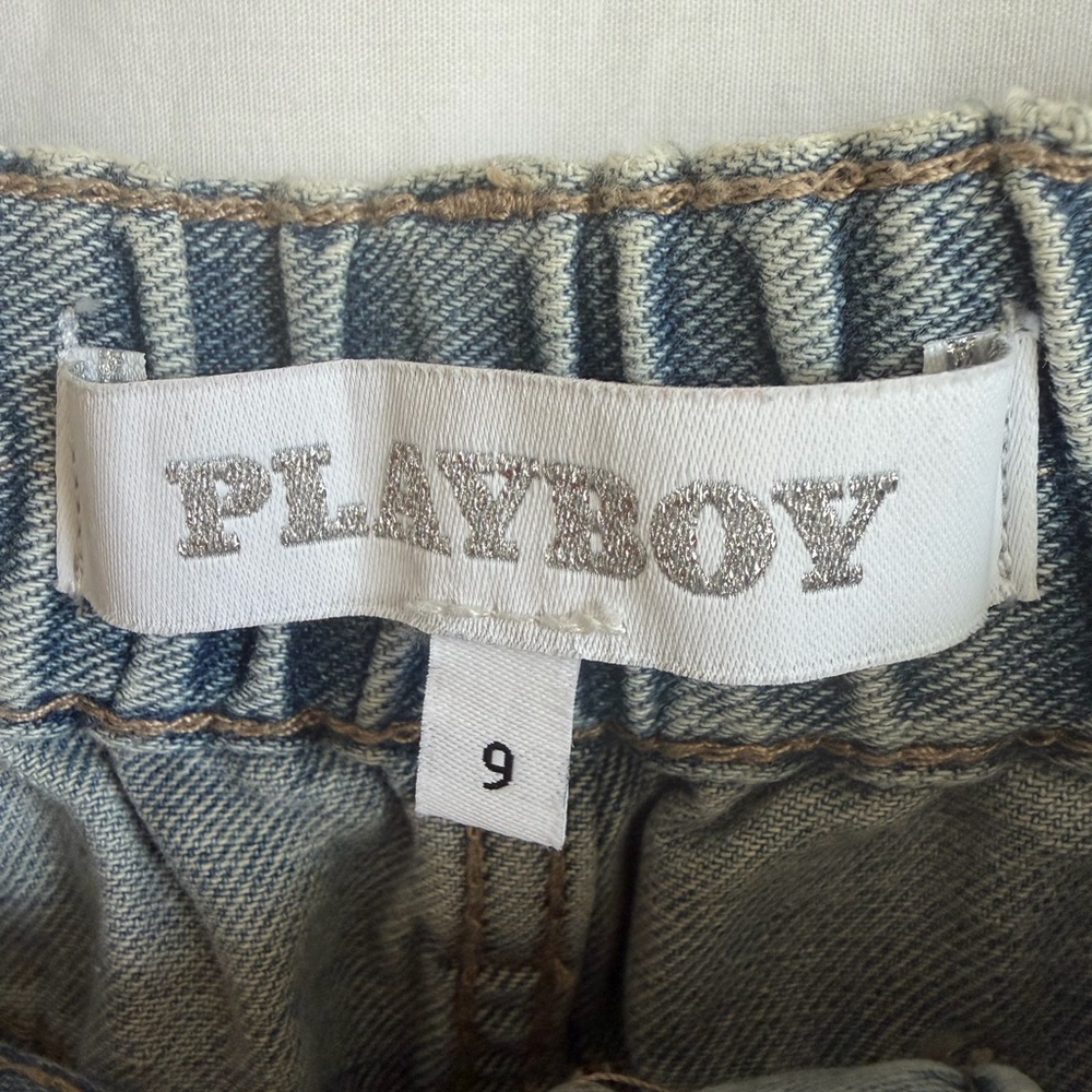 Women's Playboy Vintage Wide Leg Jeans, Size 9, Light Wash, Y2K Streetwear - Picture 8 of 11